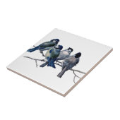 ヴィンテージ鳥が枝に タイル (側面)