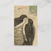 ヴィンテージ鳥と巣 名刺 (裏面)