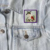 ヴィンテージ鳥のイースターボタンピン 缶バッジ (インサイチュ)