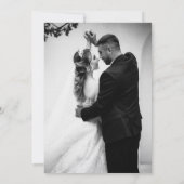 ヴィンテージ鳥のモノクロ写真の結婚式 招待状 (裏面)