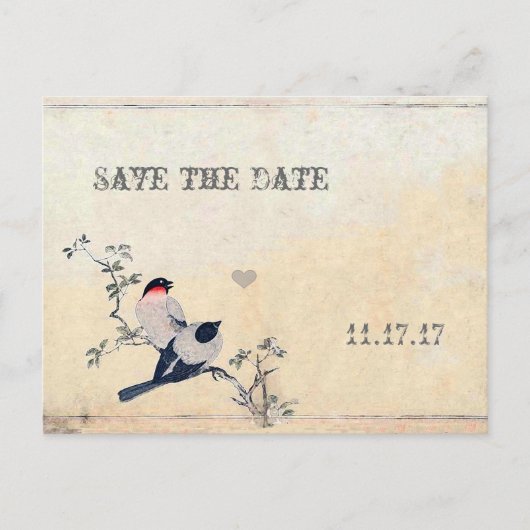 ヴィンテージ鳥の保存日 案内ポストカード (正面)