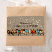 ヴィンテージ鳥の個人的蔵書票 ラベル (インサイチュ)