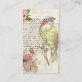 ヴィンテージ鳥の分離植物学 名刺 (正面)
