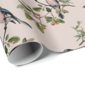 ヴィンテージ鳥の包み紙 ラッピングペーパー (ロールコーナー)