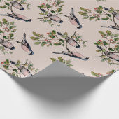 ヴィンテージ鳥の包み紙 ラッピングペーパー (角)