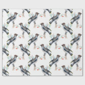 ヴィンテージ鳥の包み紙 ラッピングペーパー (フラット)