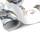 ヴィンテージ鳥の包み紙 ラッピングペーパー (ロールコーナー)