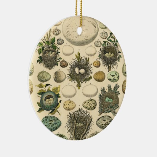 ヴィンテージ鳥の卵ネストアー絵画トの卵 セラミックオーナメント (右)