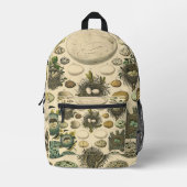 ヴィンテージ鳥の卵ネストアー絵画トの卵 プリントバックパック (正面)