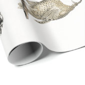 ヴィンテージ鳥の古いイラストレーション芸術動物 ラッピングペーパー (ロールコーナー)