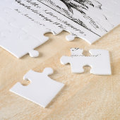 ヴィンテージ鳥の古本イラストレーションアート ジグソーパズル (側面)