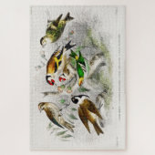 ヴィンテージ鳥の古本イラストレーションアート ジグソーパズル (縦)