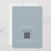 ヴィンテージ鳥の巣QRコードベビースシャワー 招待状 (裏面)