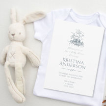 ヴィンテージ鳥の巣QRコードベビースシャワー