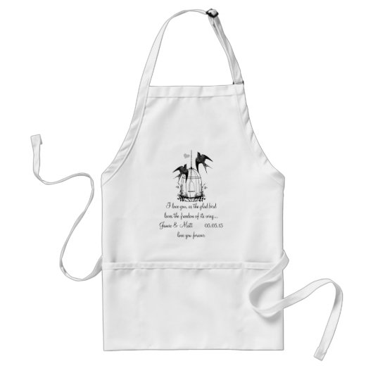 ヴィンテージ鳥の檻が一周忌を楽しむ スタンダードエプロン (正面)