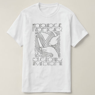 ヴィンテージ鳥の線画デザイン グラフィックTシャツ Tシャツ