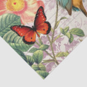 ヴィンテージ鳥の花蝶の音楽デコpage 2 薄葉紙 (詳細)