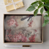 ヴィンテージ鳥の蝶と鳥のデコページ 薄葉紙 (ギフト)