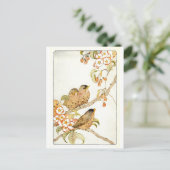 ヴィンテージ鳥はがき ポストカード (スタンド正面)