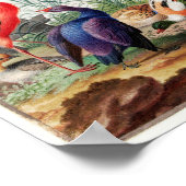 ヴィンテージ鳥イラストレーション ポスター (角)