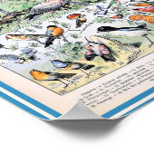 ヴィンテージ鳥イラストレーション ポスター (角)