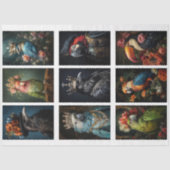 ヴィンテージ鳥ゴシックレーヴンキングクラウンデクページ 薄葉紙 (正面)