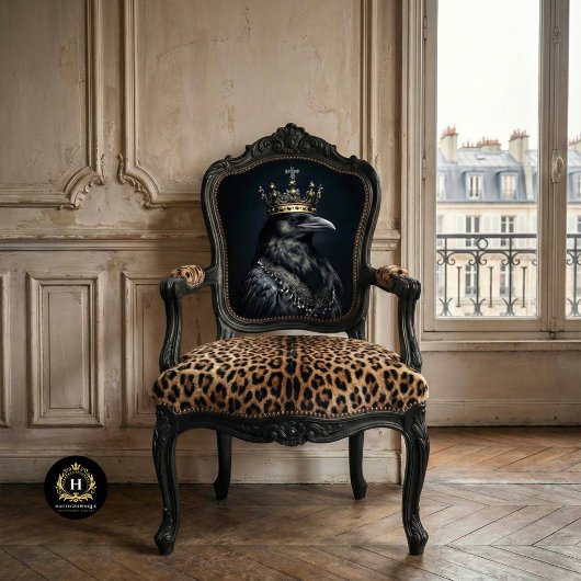 ヴィンテージ鳥ゴシックレーヴンキングクラウンデクページ 薄葉紙