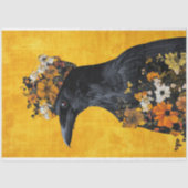 ヴィンテージ鳥ゴシックレーヴンキングクラウンデクページ 薄葉紙 (正面)