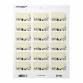 ヴィンテージ鳥デイジー花住所 シール (フルシート)