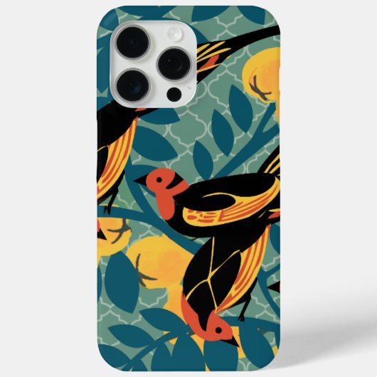 ヴィンテージ鳥パターンCase mateIphoneケース Case-Mate iPhoneケース (裏面)