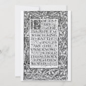 ヴィンテージ鳥フローラ&葉アールヌーボーフレーム 招待状 (裏面)