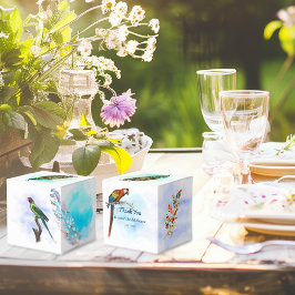 ヴィンテージ鳥ブライダルシャワー フェイバーボックス