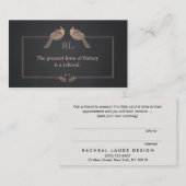 ヴィンテージ鳥モノグラム顧客紹介カード 紹介カード (正面/裏面)