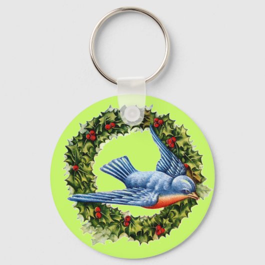 ヴィンテージ鳥リース キーホルダー (正面)