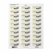 ヴィンテージ鳥手描き分岐ラベル ラベル (フルシート)