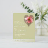 ヴィンテージ鳥結婚式招待状 インビテーションポストカード (スタンド正面)