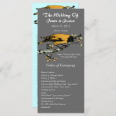 ヴィンテージ鳥結婚式 プログラム (正面/裏面)