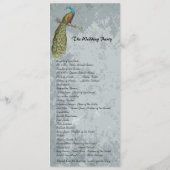 ヴィンテージ鳥結婚式 プログラム (裏面)