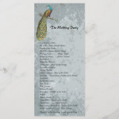 ヴィンテージ鳥結婚式 プログラム (裏面)