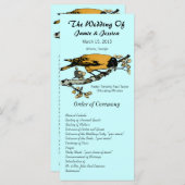 ヴィンテージ鳥結婚式 プログラム (正面/裏面)