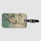 ヴィンテージ鳥花イラストレーション ラゲッジタグ (正面横)