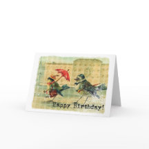 ヴィンテージ鳥誕生日