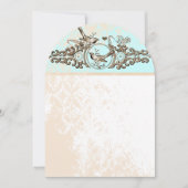 ヴィンテージ鳥青銅製鉄工結婚式招待状 招待状 (正面)