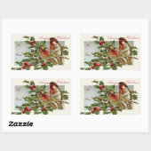 ヴィンテージ鳥類ギフトラベル 長方形シール (シート)