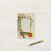 ヴィンテージ鳥類宝石モノグラム ポストイット (デスク上)