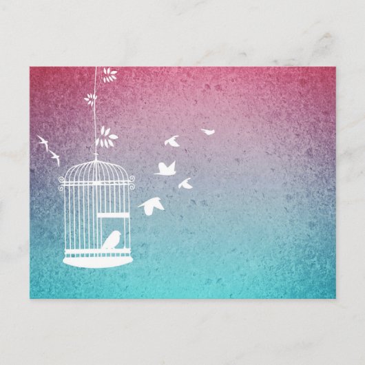 ヴィンテージ鳥類 ポストカード (正面)