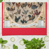 ヴィンテージ鳥鳥類の鳥類の鳥類図 キッチンタオル (折り畳み)