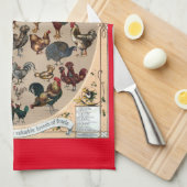 ヴィンテージ鳥鳥類の鳥類の鳥類図 キッチンタオル (四つ折り)