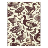 ヴィンテージ鴨とガチョウ柄 テーブルクロス (正面)