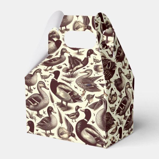 ヴィンテージ鴨とガチョウ柄 フェイバーボックス (裏面サイド)